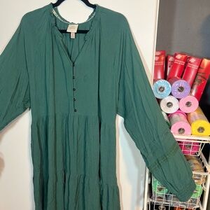 Knox Rose Teal Long Sleeve Dress